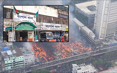 বঙ্গবাজারে  পুলিশের ওপর হামলায় ৩০০ জনের বিরুদ্ধে মামলা 