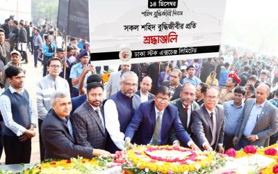 শহিদ বুদ্ধিজীবী দিবসে রায়ের বাজার স্মৃতিসৌধে পুষ্পার্ঘ্য অর্পণ ডিএসই’র