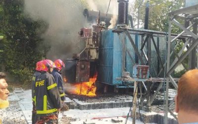 কাপ্তাইয়ে পানি বিদ্যুৎকেন্দ্রের সাবস্টেশনে আগুন