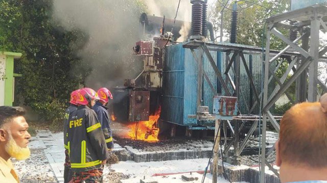 কাপ্তাইয়ে পানি বিদ্যুৎকেন্দ্রের সাবস্টেশনে আগুন