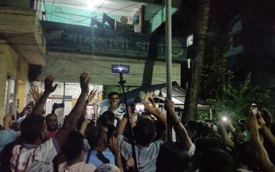 সাজ্জাদুল মিরাজের আশ্বাসে থানা ত্যাগ করলেন বিক্ষোভকারীরা