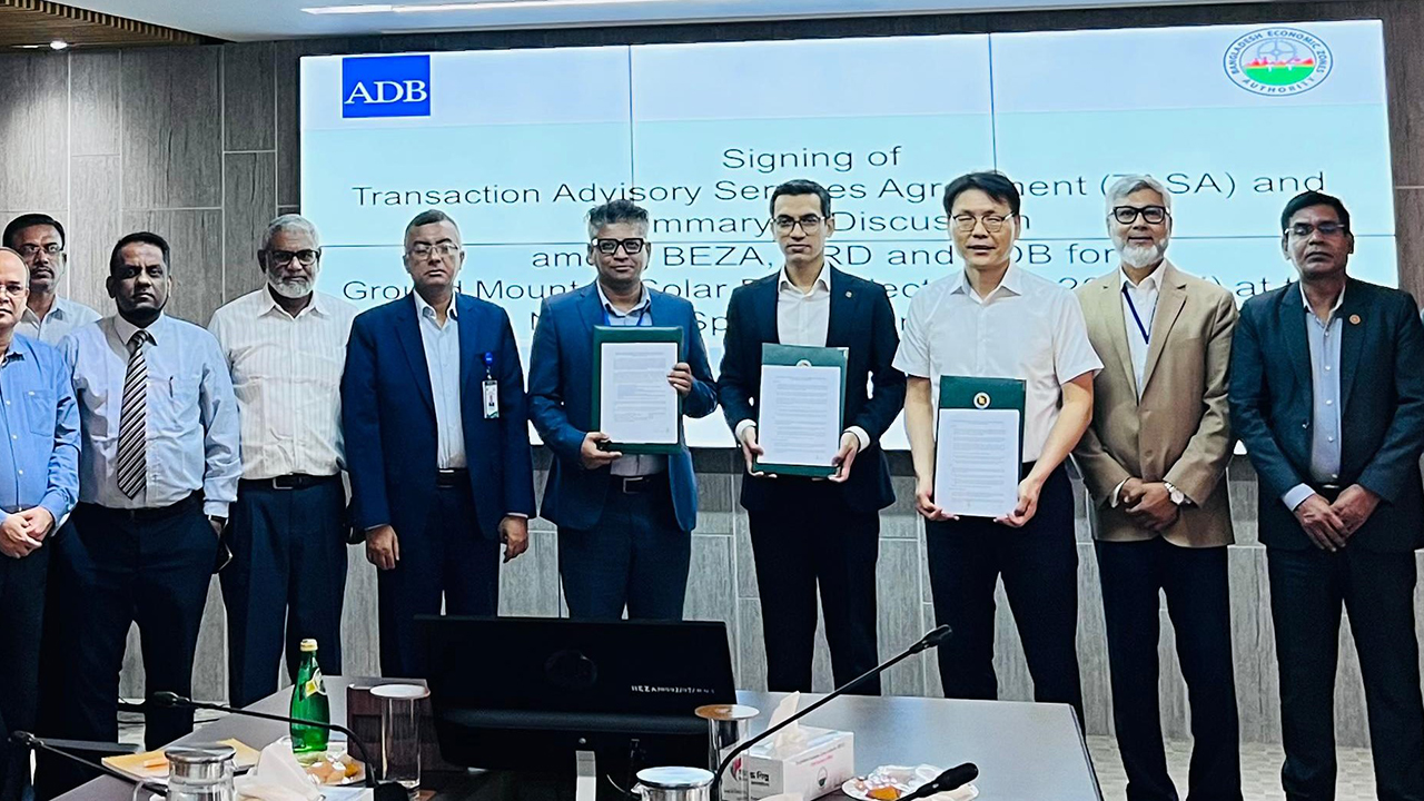 সৌর বিদ্যুৎ প্রকল্প বাস্তবায়নে বেজা ও এডিবির চুক্তি সই