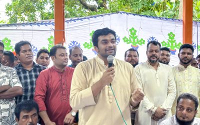 তারেক রহমানের শুভেচ্ছা ও অনুদান পৌঁছে দিলেন বিএনপি নেতা ব্যারিস্টার অমি