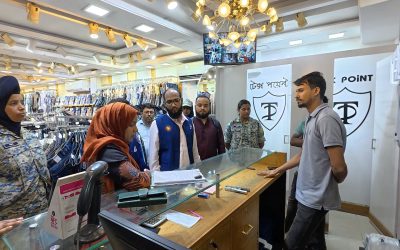 ফার্মগেটে বিএসটিআই’র ভ্রাম্যমাণ আদালত: সিএম লাইসেন্স না থাকায় প্রতিষ্ঠানকে জরিমানা
