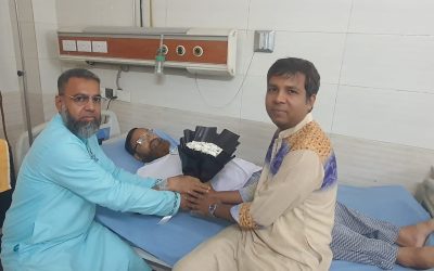 যাত্রী কল্যাণ সমিতির মহাসচিবের খোঁজ নিলেন যাত্রী অধিকার সংরক্ষণ        পরিষদের নেতারা