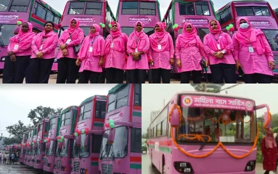 রাজধানীর যেসব রুটে চালু হলো ‘মহিলা বাস সার্ভিস’