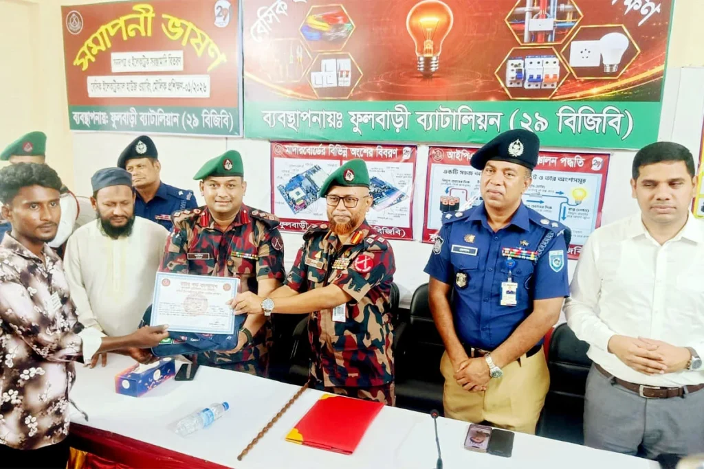 সীমান্তে বেকার যুবকদের আত্মকর্মসংস্থানে বিজিবির প্রশিক্ষণ