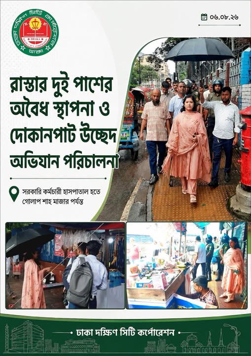 সরকারি কর্মচারী হাসপাতাল থেকে গোলাপ শাহ মাজার পর্যন্ত উচ্ছেদ অভিযান, বিচ্ছিন্ন অবৈধ বিদ্যুৎ সংযোগ