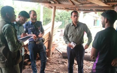 কাহালুতে অবৈধ করাতকলে ভ্রাম্যমাণ আদালতের অভিযান, ১০ হাজার টাকা জরিমানা