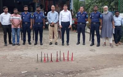 শরীয়তপুরে অবৈধ হাইড্রোলিক হর্ণবিরোধী অভিযান, জরিমানা ৮,৫০০ টাকা