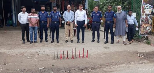 শরীয়তপুরে অবৈধ হাইড্রোলিক হর্ণবিরোধী অভিযান, জরিমানা ৮,৫০০ টাকা