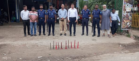 শরীয়তপুরে অবৈধ হাইড্রোলিক হর্ণবিরোধী অভিযান, জরিমানা ৮,৫০০ টাকা